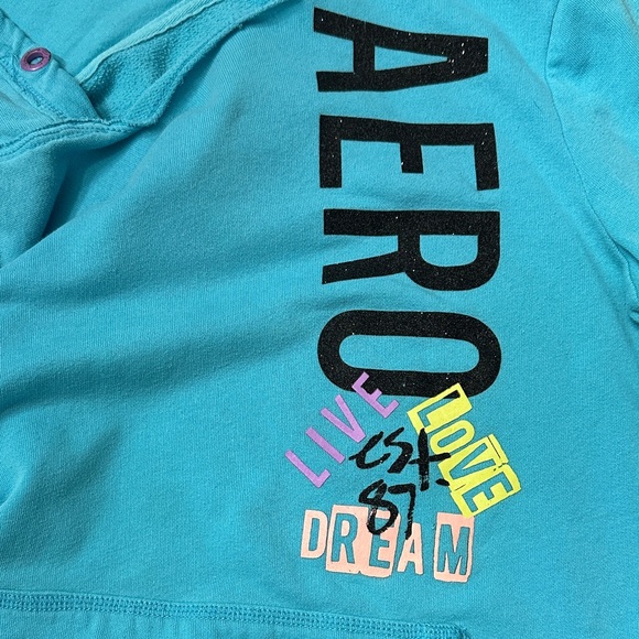 Aeropostale Teal Women's Hoodie Sweatshirt - Picture 3 of 9
